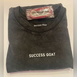 Success Goat No Rain No Flowers Vintage Tee Tshirt Black Unisex Size XL NWOT